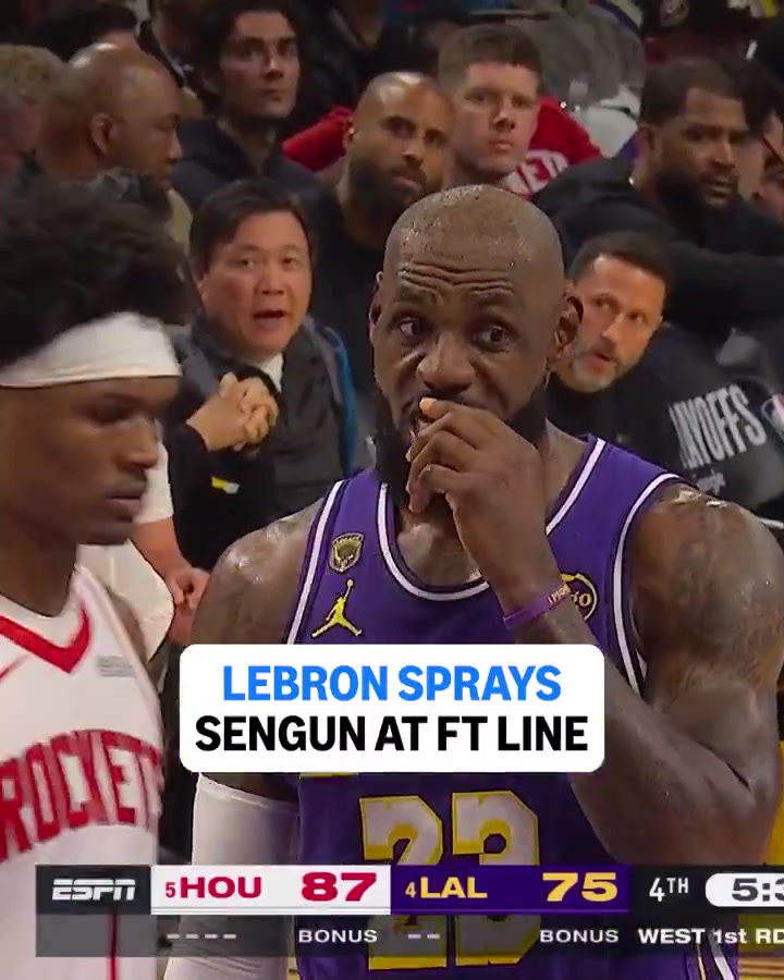 LeBron was really not happy with engn talking