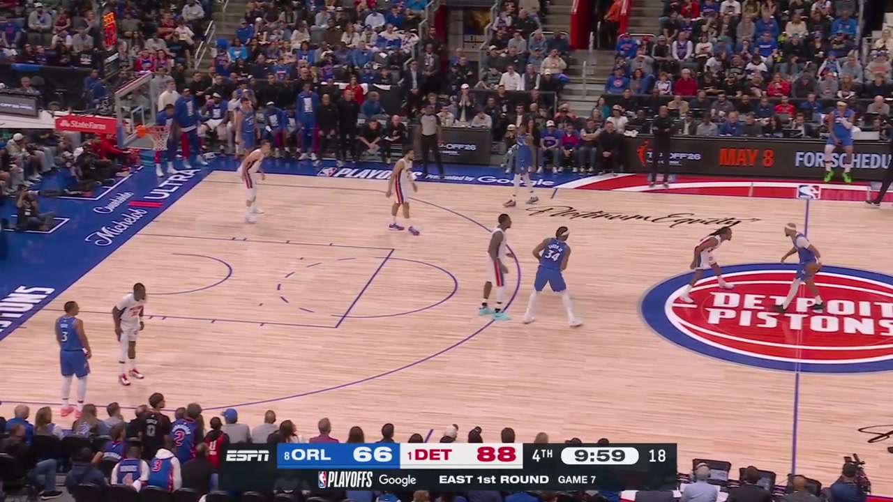 Jalen Duren blocks Jalen Suggs and also hits Suggs in the head getting two balls according to Richard Jefferson with replays Duren is called for the foul