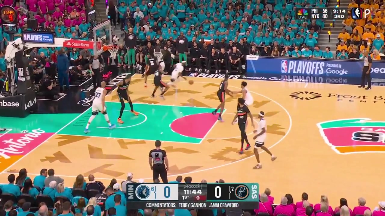 Victor Wembanyama 1st half highlights vs Minnesota Timberwolves - Game 1 - Western Semifinals 6 Points on 39 FG 05 from 3 7 Rebounds 2 Assists 1 TOV 7 Blocks 1 PF and a - of 6 in 1755 minutes played