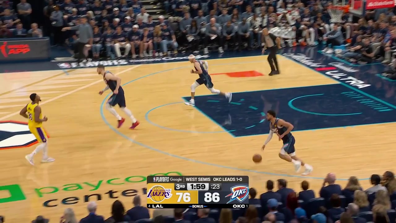 Jared McCain hits the 3-pointer to put OKC up 13