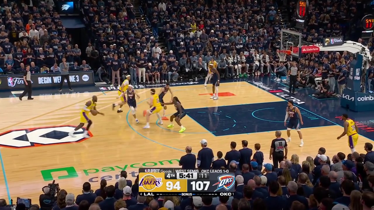 LeBron James scores off the whistle the basket won't count to his dismay with a replay