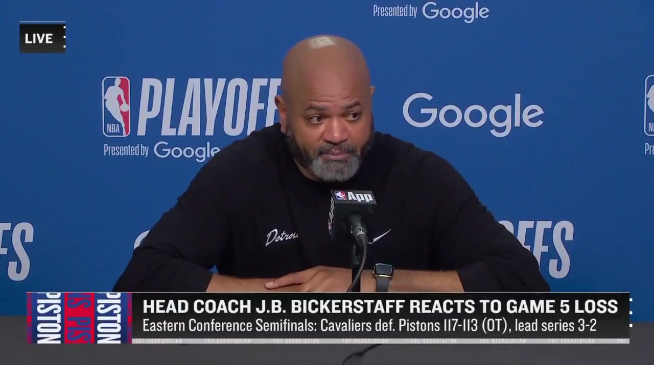 JB Bickerstaff on the last play of regulation Jarrett Allen fouled Ausar It's clear He trips him when he's going for a loose ball End of game situation that's tough