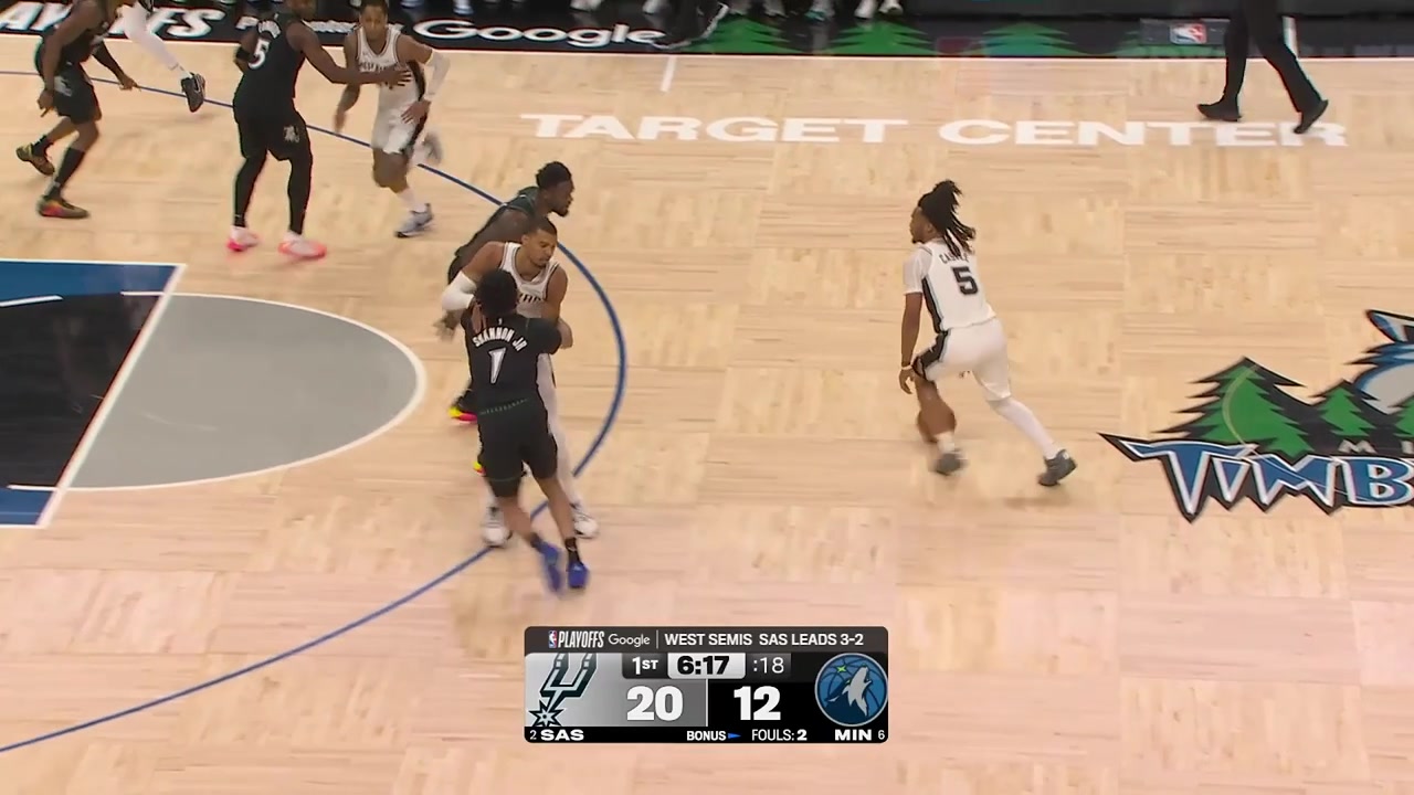 Stephon Castle goes for a dunk and readjusts to a layup after being fouled by Ant