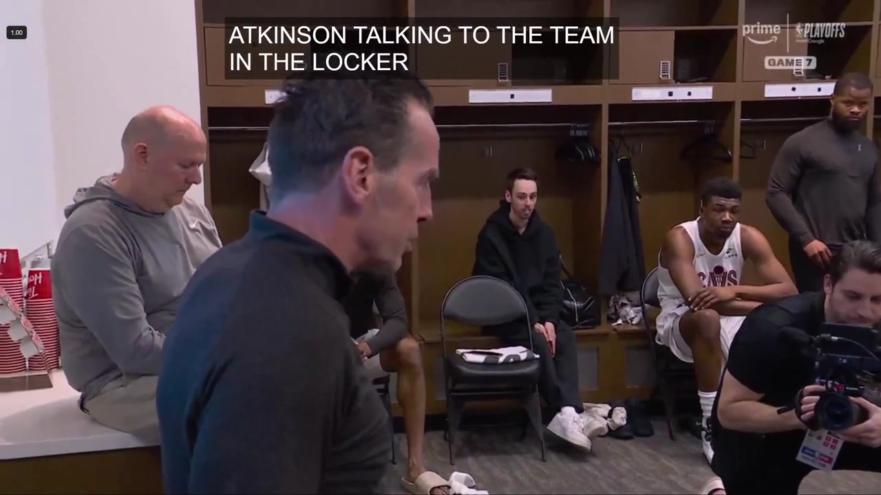 Coach Atkinson to Donovan Mitchell We turn to you not just your on-court but your leadership your positivity when things were really not going great we never celebrate you in these things you don't want that but tonight you deserve the praise and you're going home and you deserve this