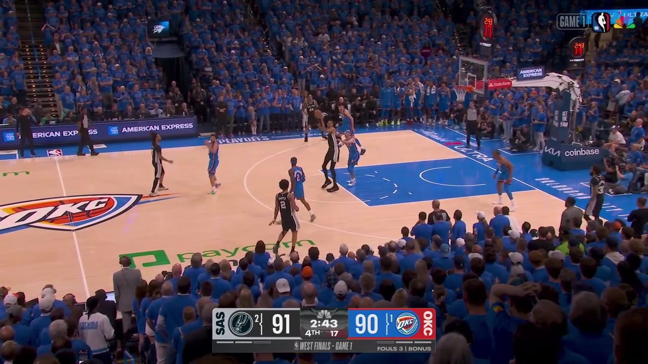 Victor Wembanyama gets fouled on a tip-in attempt as it was called for a foul on the floor - no free throws with a replay