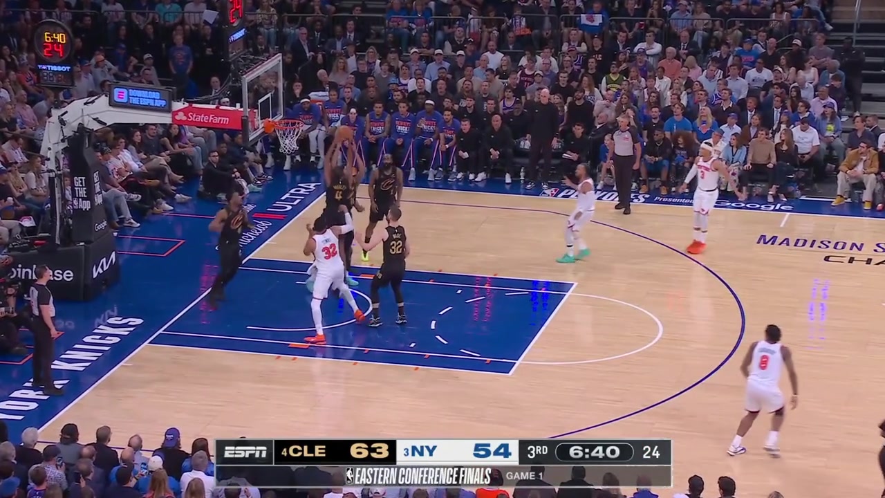Lowlight Donovan Mitchell fumbles his driving windmill move and then gets called for the foul with replays