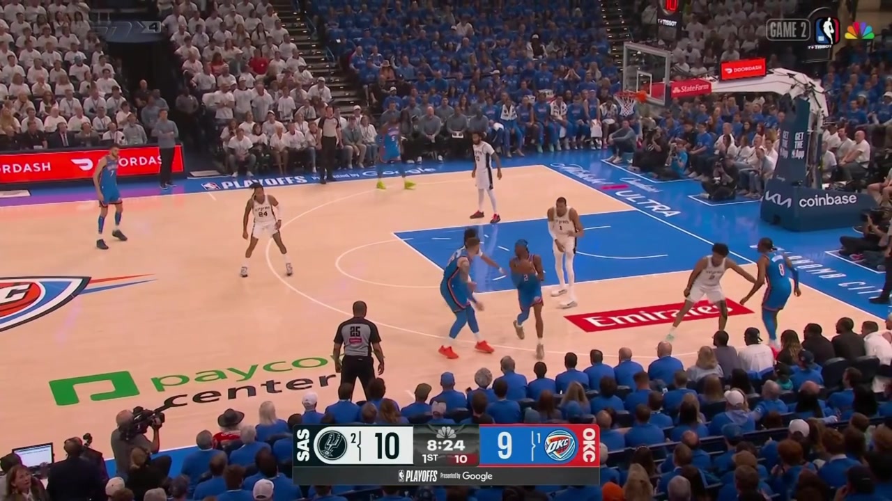 Lowlight Chet Holmgren shot clock violation and turnover