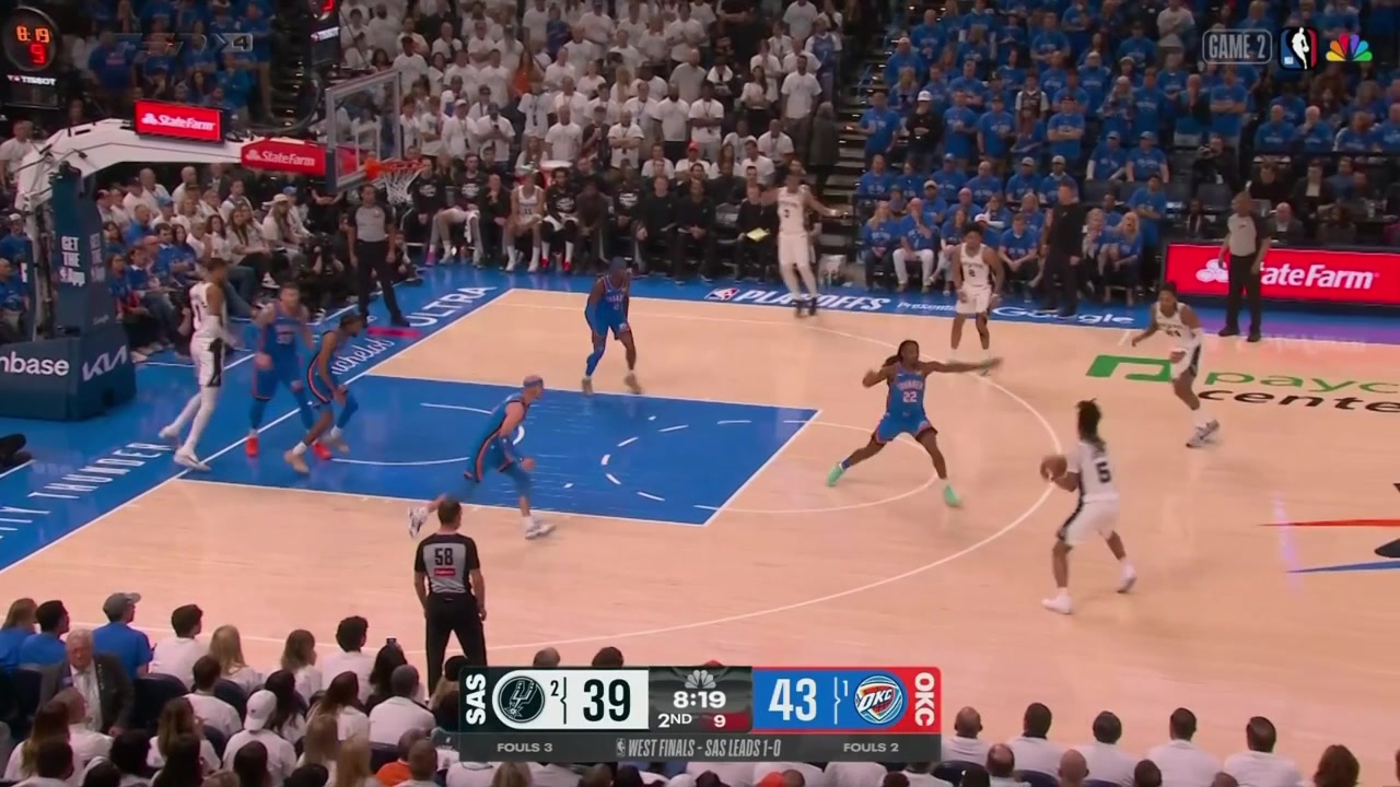 Stephon Castle destroys Isaiah Hartenstein with the poster with replay