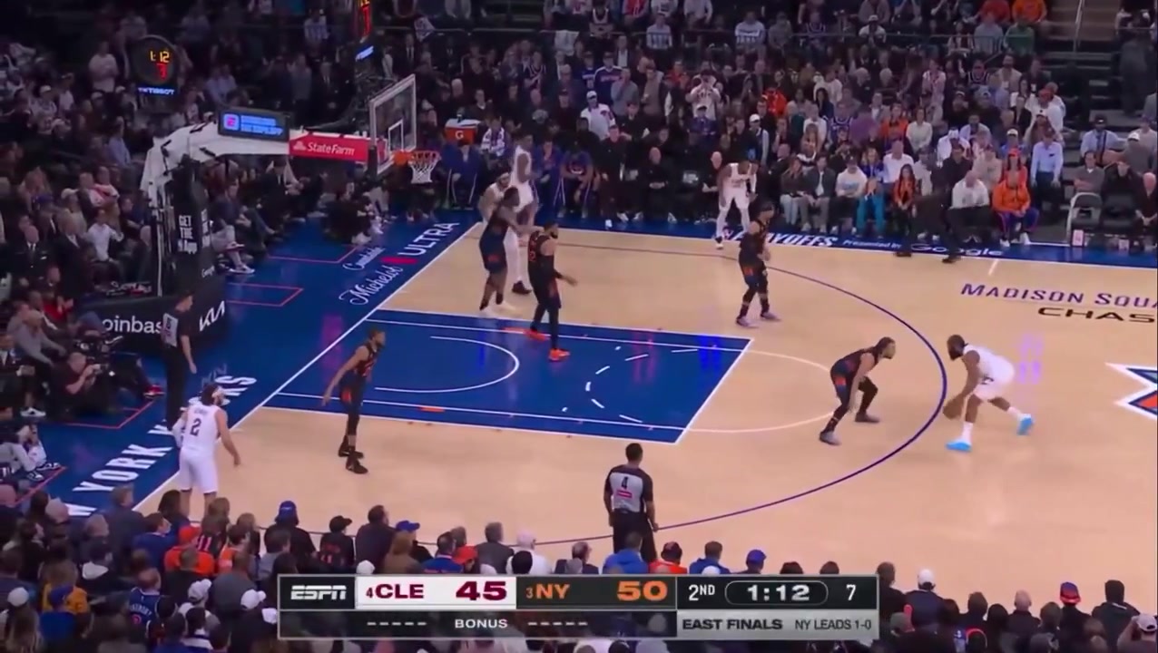 Harden blows by Brunson for the sweet floater