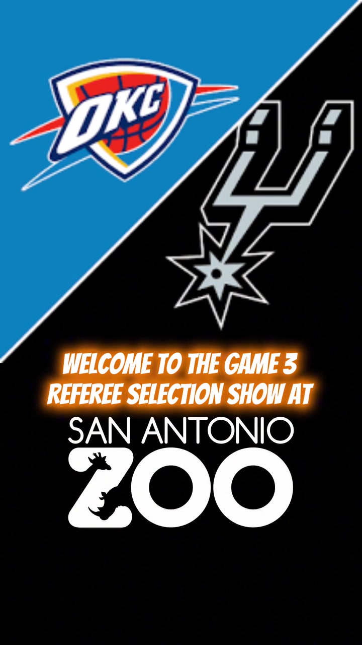 Due to the officiating performance in Game 2 the San Antonio Zoo has decided to nominate a replacement referee crew for tonights gameAfter careful evaluation these animals demonstrated better contact awareness improved flop recognition significantly fewer imaginary whistles