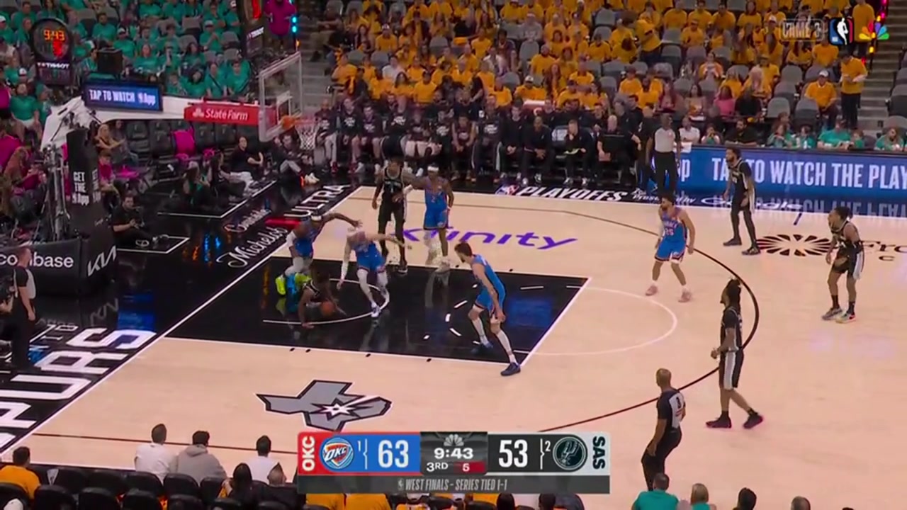 SGA with the creative dish to Chet for a dunk