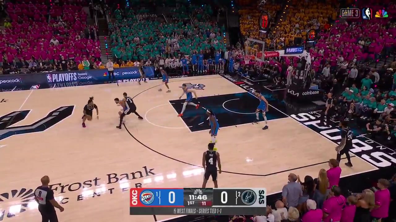 Stephon Castle full FOOTAGE vs Oklahoma City Thunder tonight 123-108 L - Game 3 - WCF - 2026 NBA Playoffs14 Points on 18 FG 125 15 from 3 200 1114 FT 786 5 Rebounds 2 Off Rebs 7 Assists 1 TOV 1 Steal 2 Blocks 5 PF and a - of -17 in 3435 MP