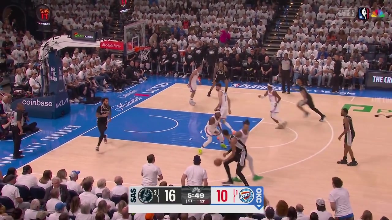 The first foul in Game 5 happened 6 minutes into the game with a replay
