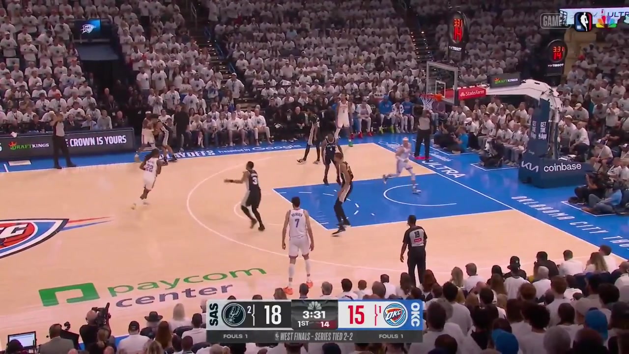 Cason Wallace full highlights vs San Antonio Spurs tonight 127-114 W - Game 5 - Western Conference Finals - 2026 NBA Playoffs 7 Points on 25 FG 13 from 3 22 FT 4 Rebounds 1 Off Reb 5 Assists ZERO turnovers 2 Steals 2 Blocks 2 PF - of 29 game high in 3119 MP