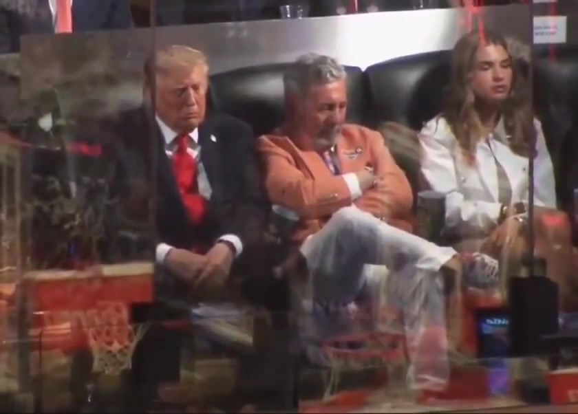 The President is asleep at Game 3
