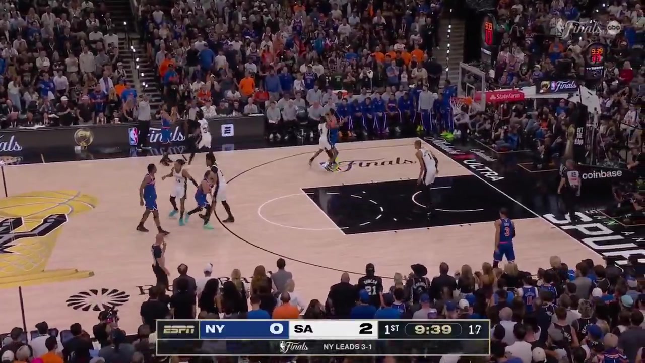 Jalen Brunson full highlights vs San Antonio Spurs tonight 94-90 W - Game 5 of the 2026 NBA Finals45 Points on 1427 FG 519 47 from 3 571 1315 FT 867 3 Rebounds 1 Off Reb 3 Assists 3 TOV 2 Steals 1 PF and a - of 10 in 4107 minutes played