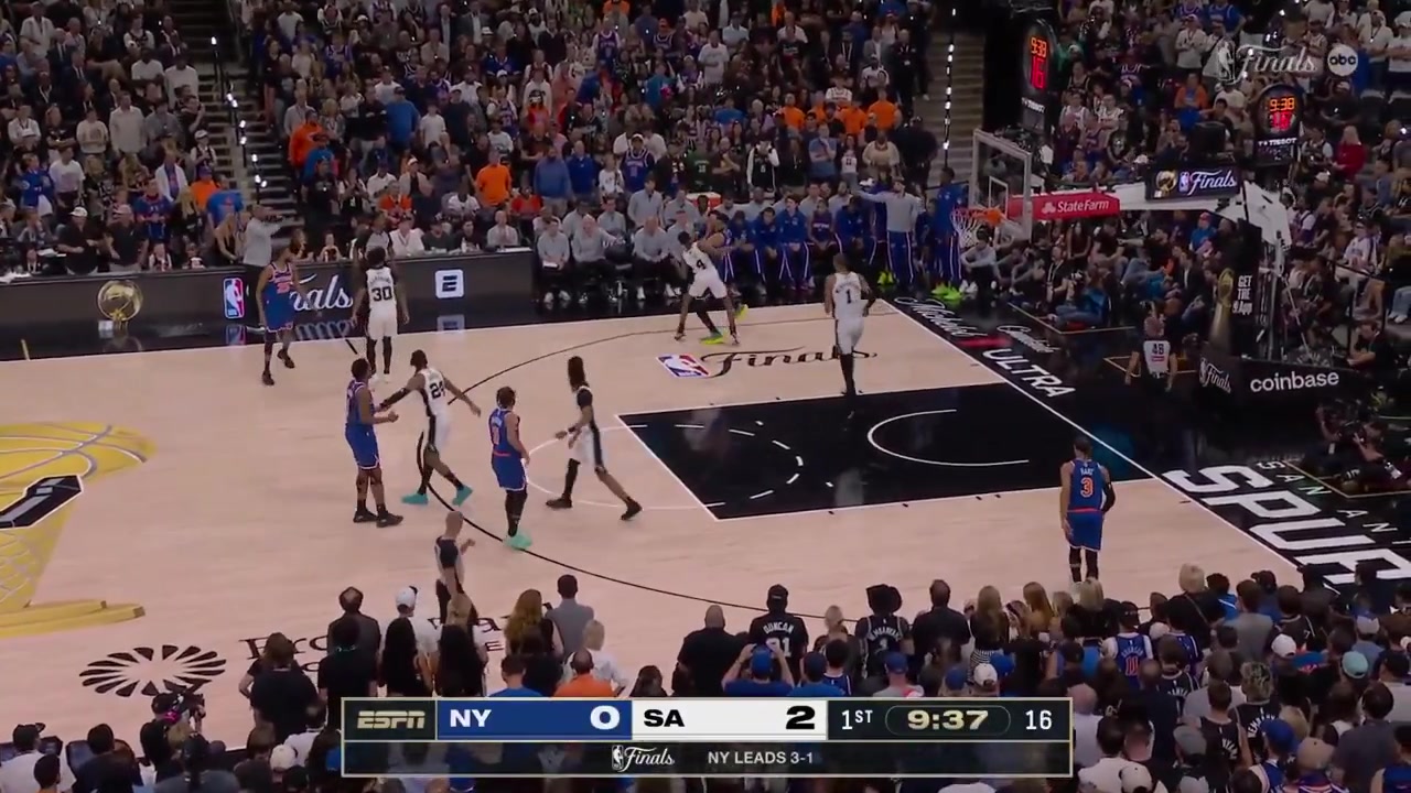 Mikal Bridges full highlights vs San Antonio Spurs last night 94-90 W - Game 5 of the 2026 NBA Finals14 Points on 510 FG 37 from 3 429 12 FT 2 Rebounds 4 Assists ZERO turnovers 1 Block 1 PF and a - of 6 in 3834 minutes played
