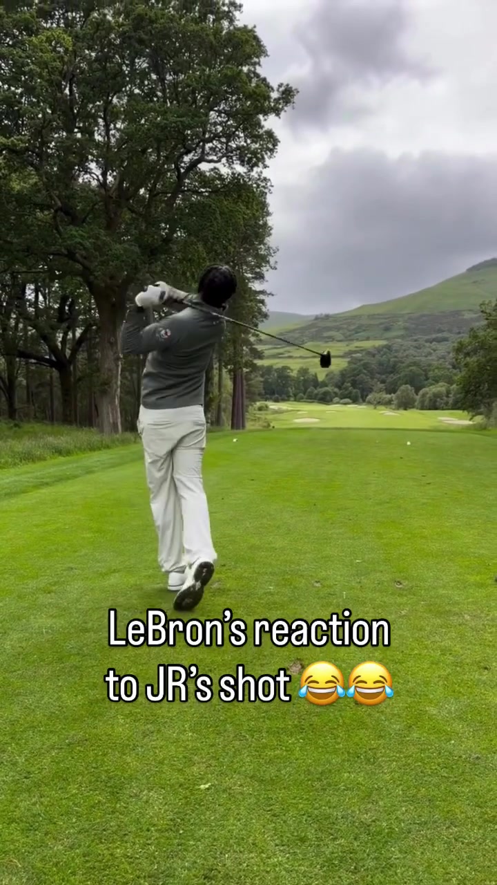LeBron Reacts To JRs Golf Shot Hell yeah Now thats a motherfucking shot