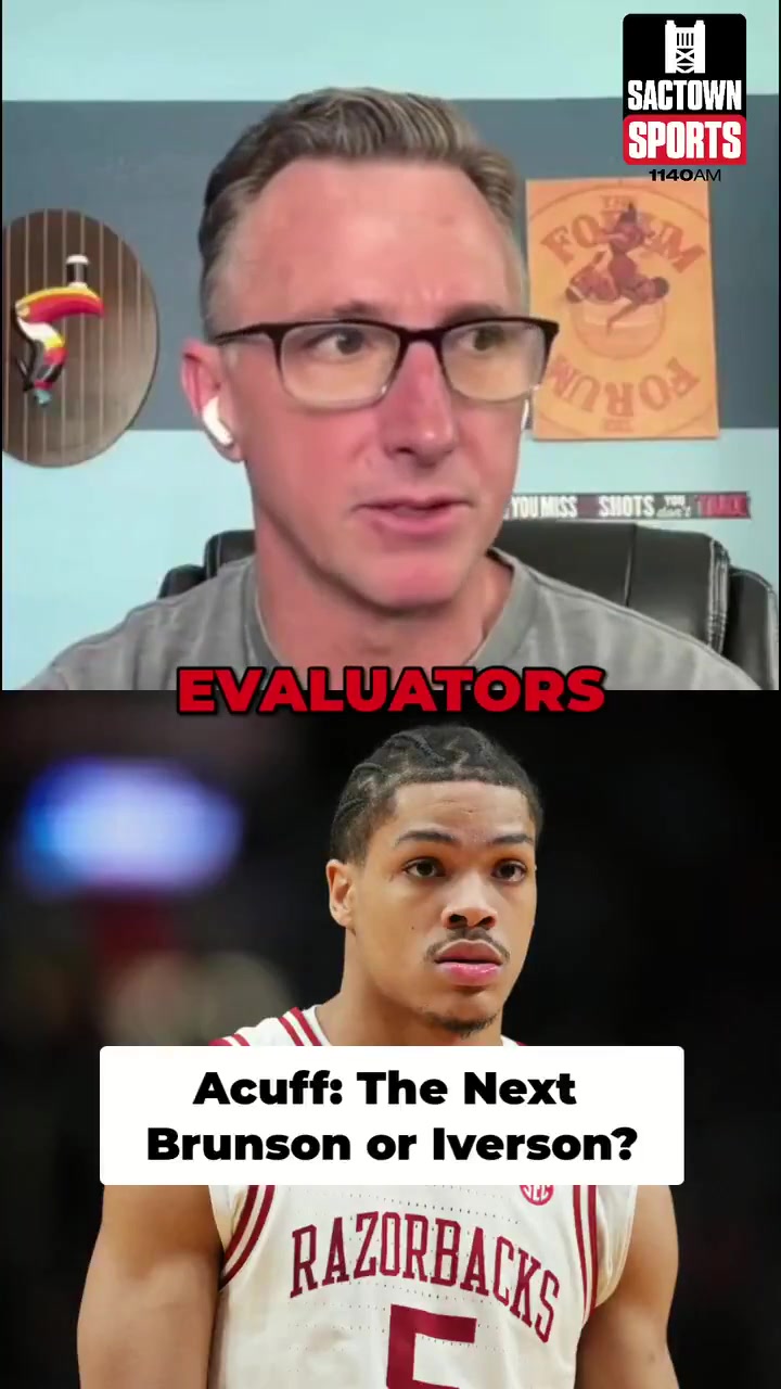 Sactown Sports 1140 Sam Amick on Darius Acuff Jr You had real good talent evaluators saying this guy's special that he is you know could be Allen Iverson could be Jalen Brunson