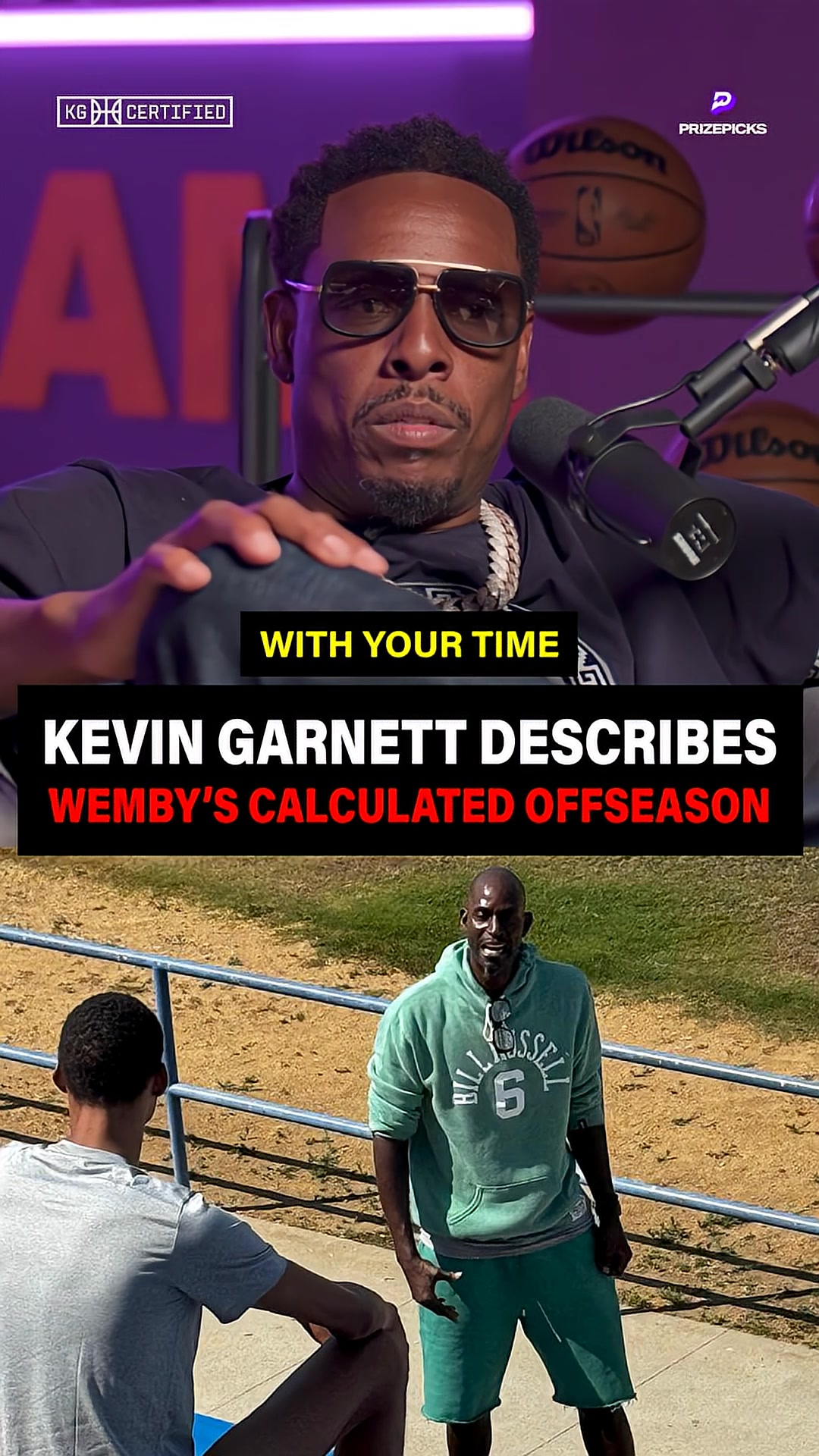 Kevin Garnett Tells The Crazy Story of Him Meeting Victor Wembanyama