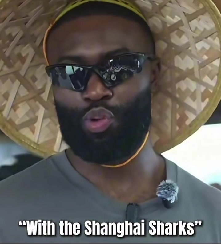 Jaylen Brown on Shanghai Sharks Listen yall cut the check Shanghai Im outta here You write a check 400M I play for all the teams at the same time Get ready to learn Mandarin buddy