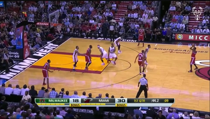 Giannis first second and third career three pointer occurred in Miami