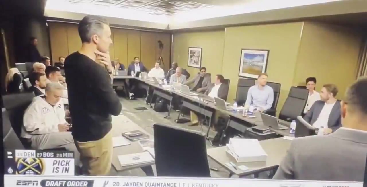 Josh Kroenke reaction to the Denver Nuggets trading the 26th pick
