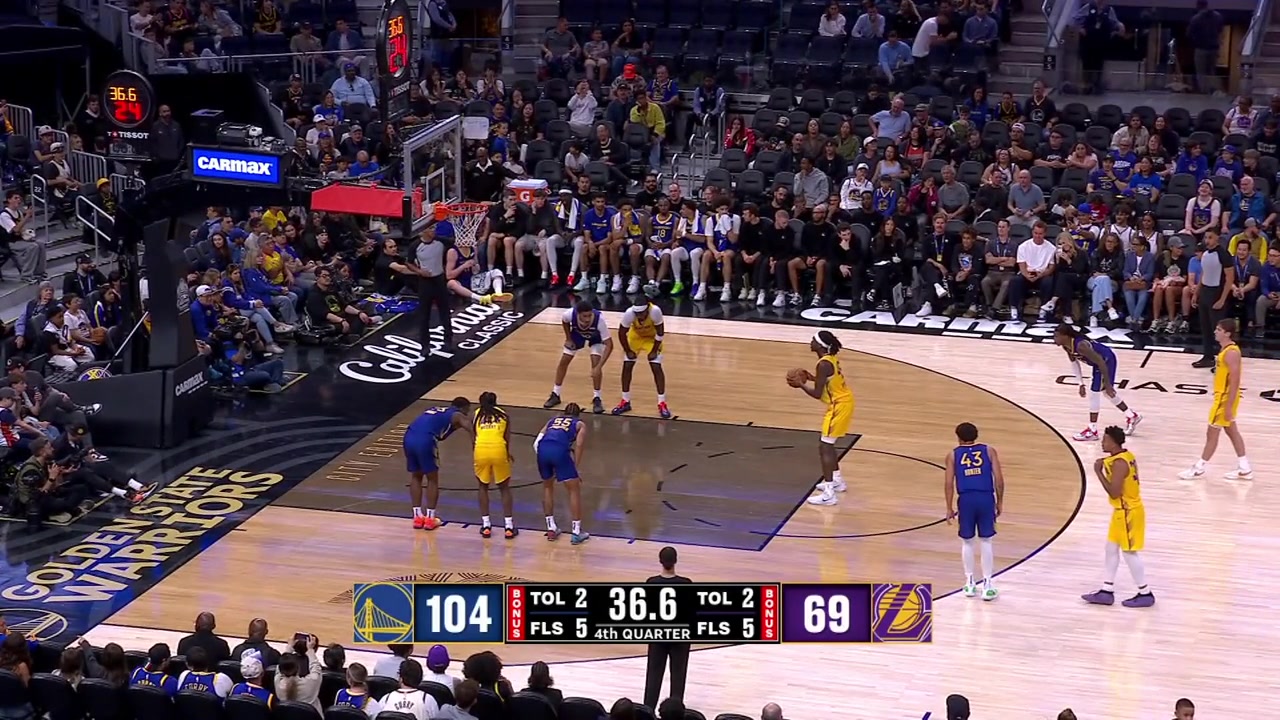Zhaire Smith shows his incredible leaping ability as he misses the potential putback dunk as Arthur Kaluma calmly grabs the rebound off his own missed free throw and scores