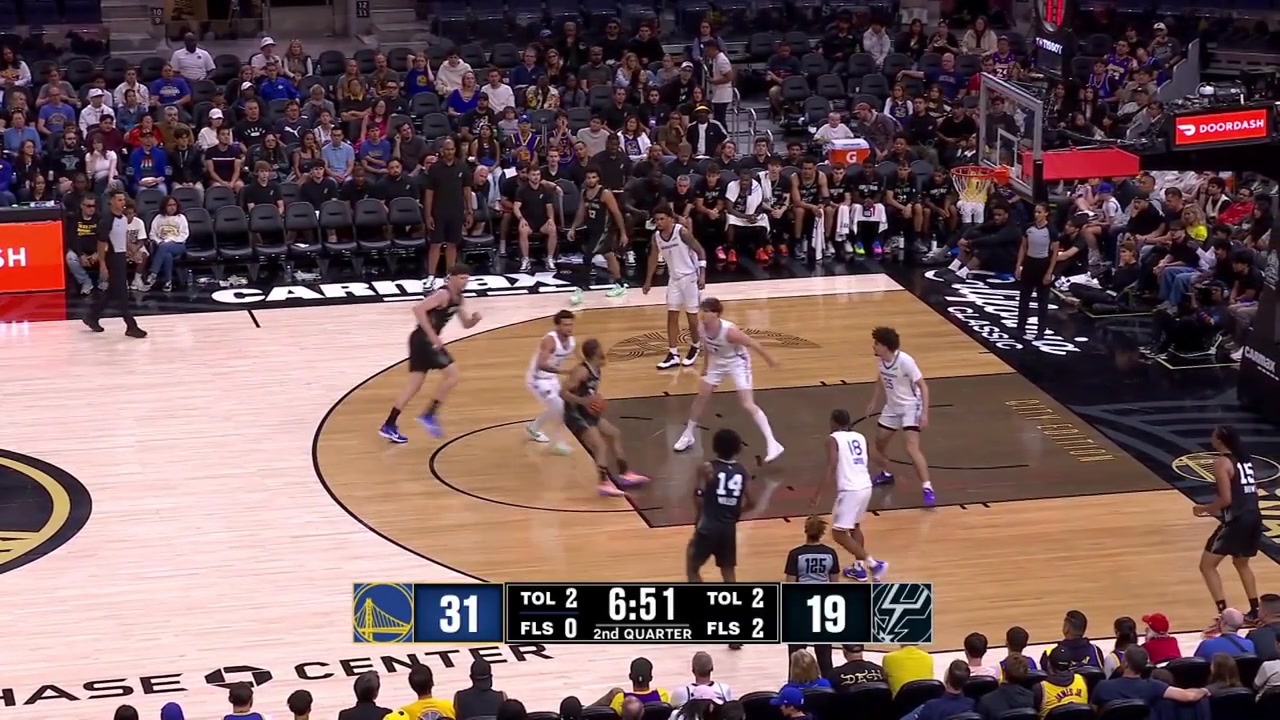 Lajae Jones with a great block on Ja'Kobi Gillespie and Maliq Brown with a great chasedown block on Yaxel Lendeborg at the other end with replays