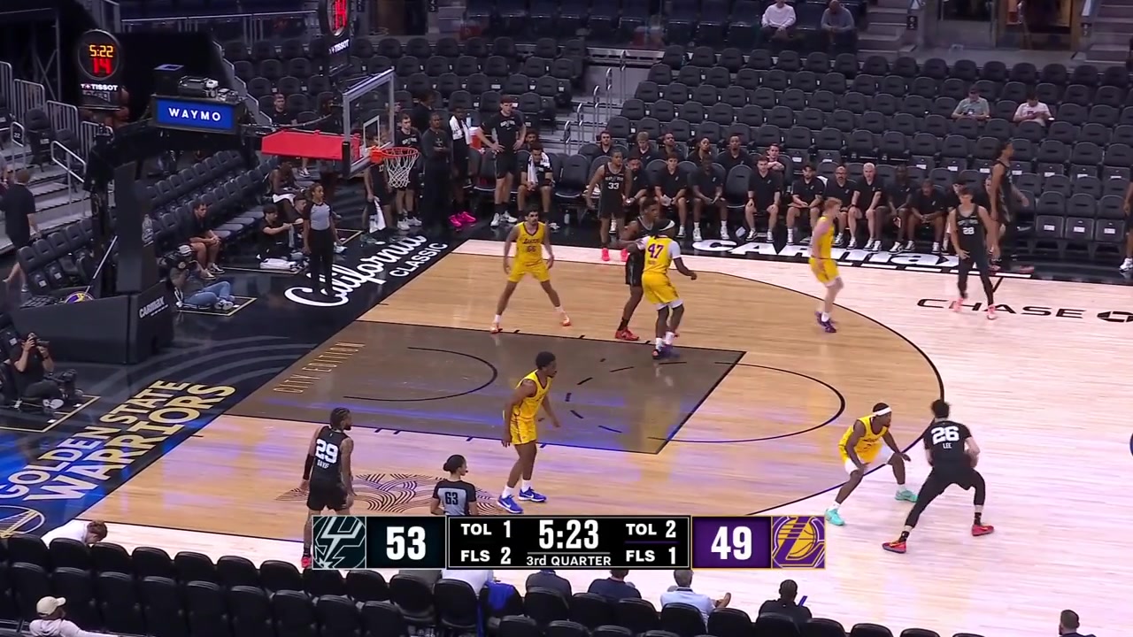 Chase Ross strips Hyunjung Lee and finishes with the thunderous fastbreak dunk with replays