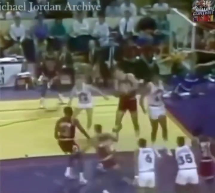 Michael Jordan shocks and amazes the NBA with a wrap around dribble