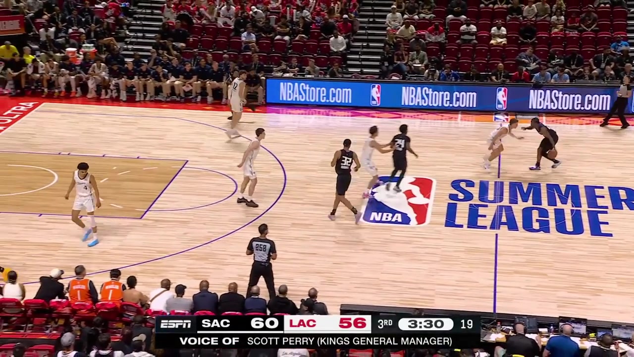 Marquel Sutton goes around Nick Martinelli and dunks it with force