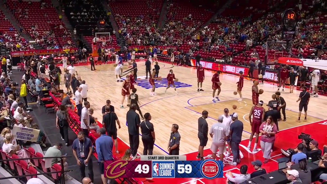Meleek Thomas halftime interview - Pistons vs Cavaliers - Summer LeagueThe 34th overall pick of the 2026 NBA Draft