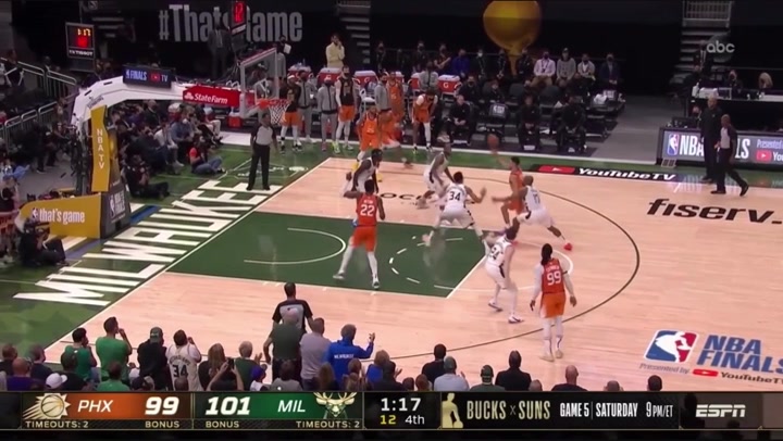 5 years ago Giannis with the crazy block on Ayton
