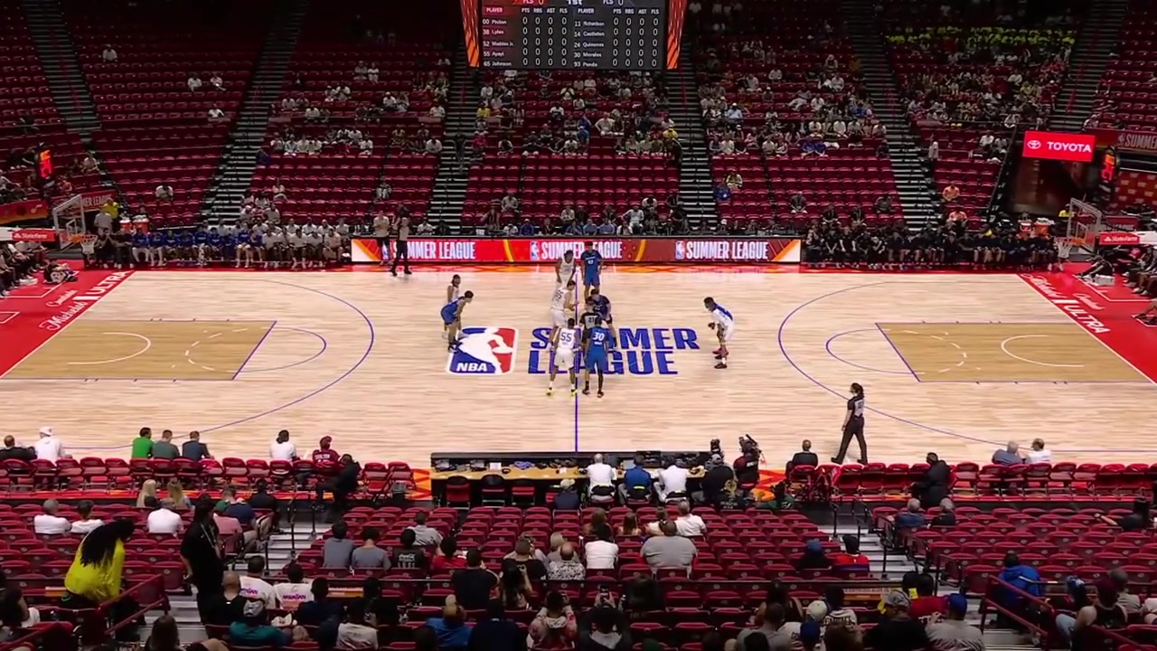 Labaron Philon with a very quick bucket off the tip off