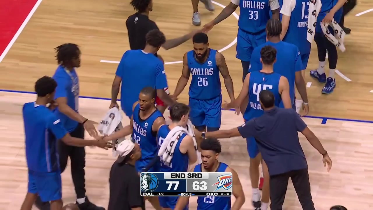 Replays of the announcers's reactions Brendan Glasheen Teresa Weatherspoon to highlights from the game