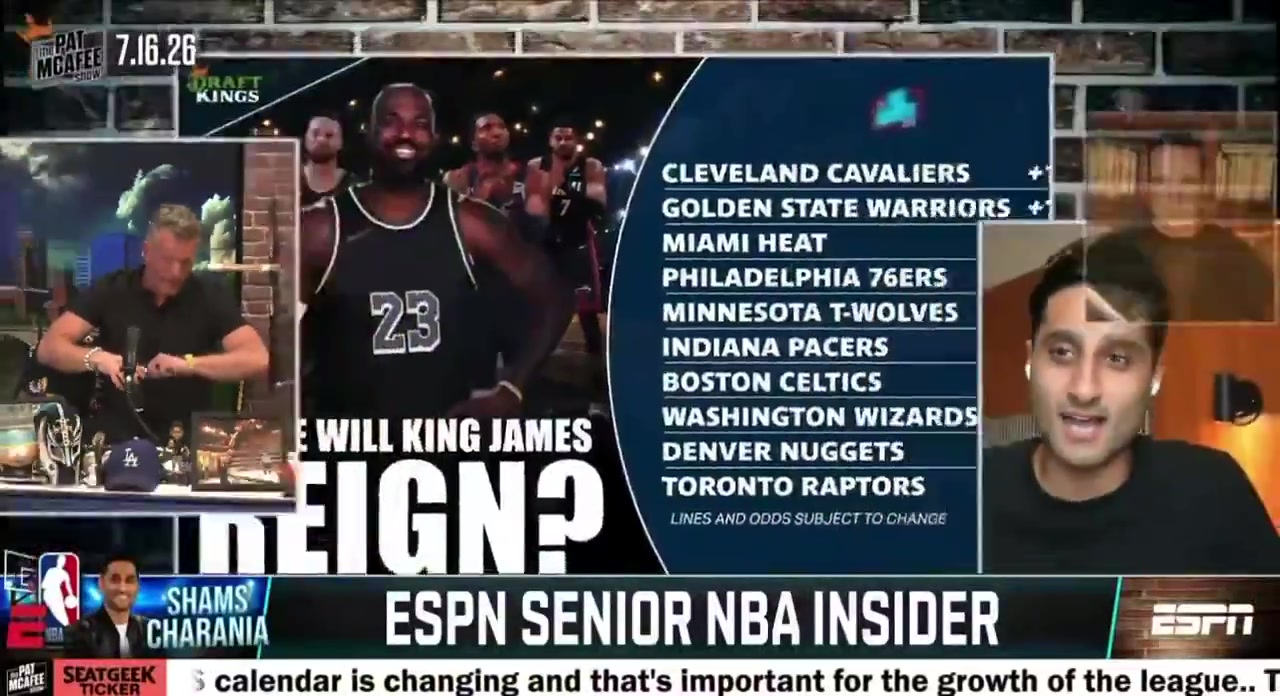 Charania on LeBron James I dont know if Im holding my breath for an announcement this week LeBron has had multiple ownersGMs about 3-5 that have sent voice memos to him via Rich Paul