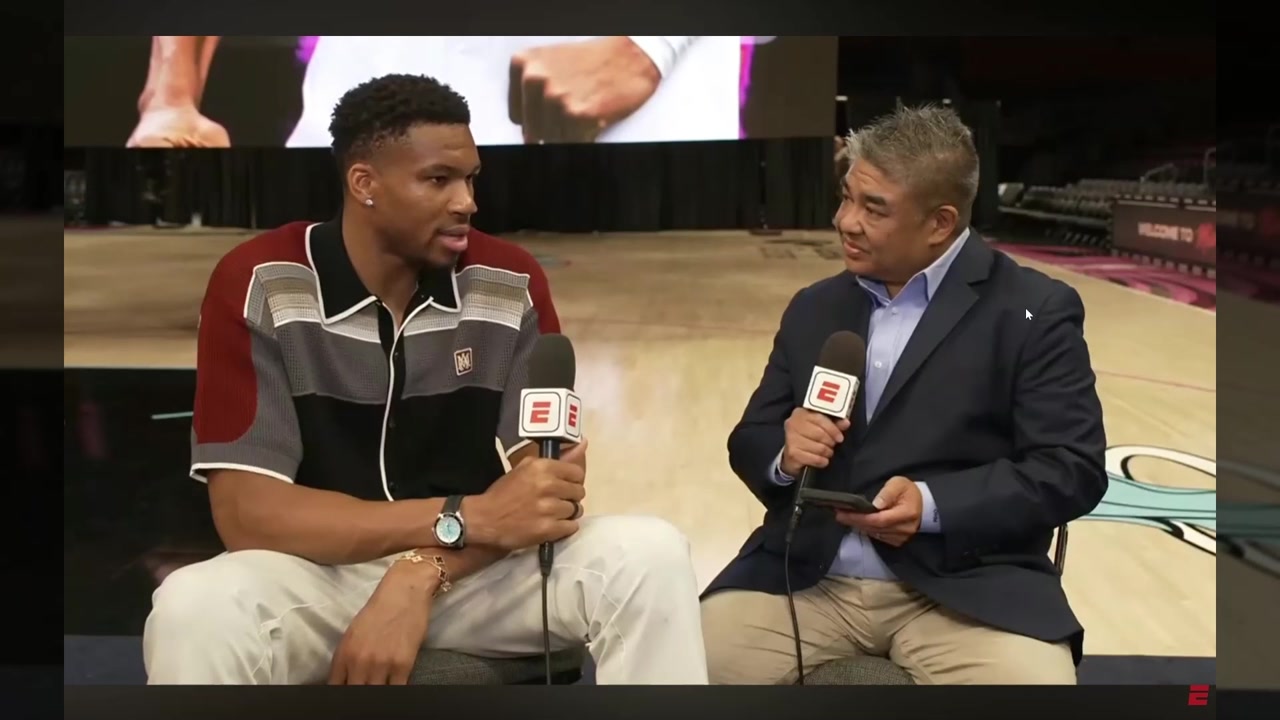 Giannis on LeBronIf there was a scenario for that to happen I'd be very very excited He's one of the best players to ever play this game if not the best I'd be able to learn so much from himI hope if he thinks that the Miami Heat's a good decision for him I would love for him to be here