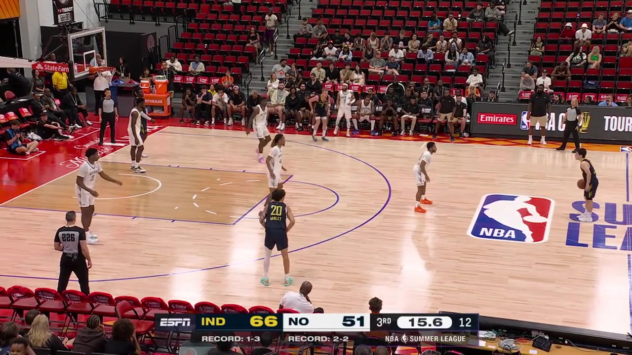 Yuki Kawamura finds Keba Keita for the dunk and the Pelicans turn the ball over off the inboundThe Pacers run a play off the inbound and Yuki finds Keita for the easy 2 to end the 3rd quarter with replaysYuki's 8th and 9th assist of the game