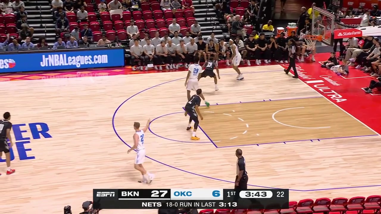 Duke Brennan with an excellent bounce pass to John Ukomadu for the cutting dunk with replaysJabri Abdur-Rahim with back to back layups