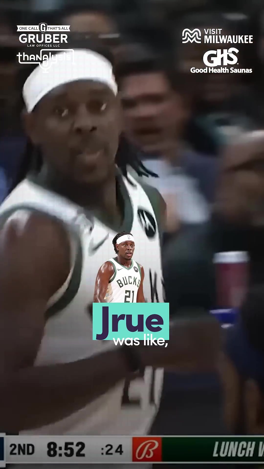 Thanasis Antetokounmpo on the Bucks gameplan vs Chris Paul in the 2021 NBA finals Jrue was like I got him 94 feet I don't care what will happen he will not win a championship and PJ Tucker his other job was whenever the ball went up just fg run into him We were like a hammer