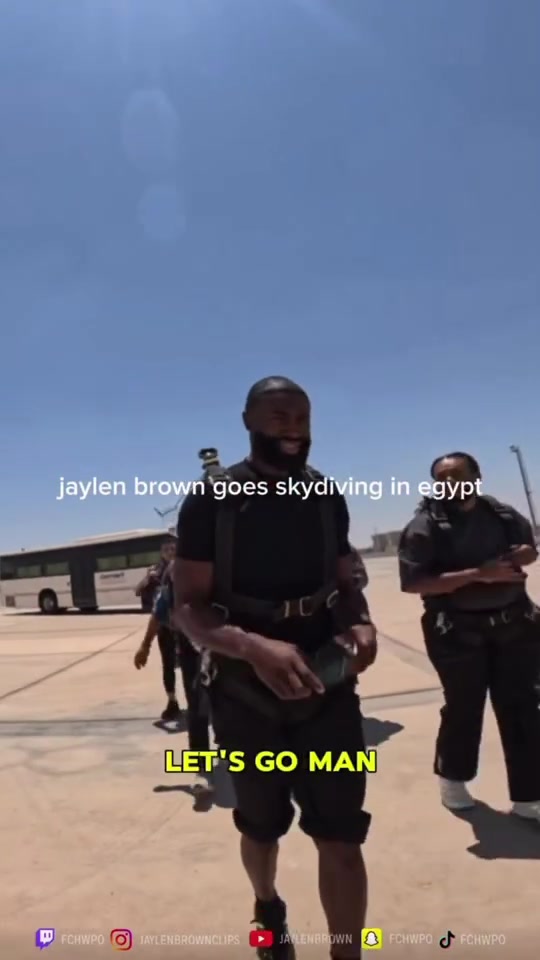 Jaylen Brown Goes Skydiving in Egypt To Conquer His Fear of Heights