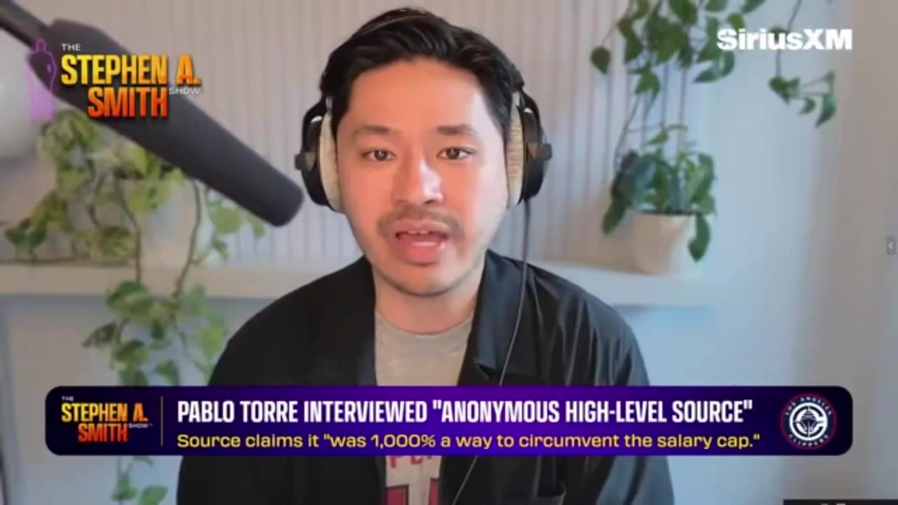 Pablo Torre on Ballmers cap circumvention This is not a first-time offense In 2015 Ballmer the Clippers get fined 250k because they tried to offer DeAndre Jordan a marketing deal with Lexus which was a team sponsor Now you have Aspiration Daktronics This is a multiple alleged offender