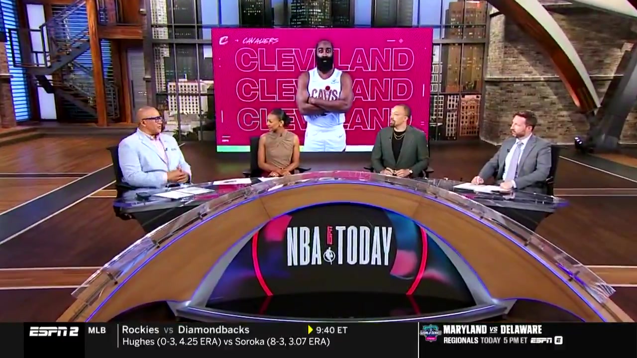 Marc Spears on James Harden and the Cavaliers And to James' credit they're saying that he's been patient his people has been patient and I hear that they expect aresolution to come soon for him to re-sign