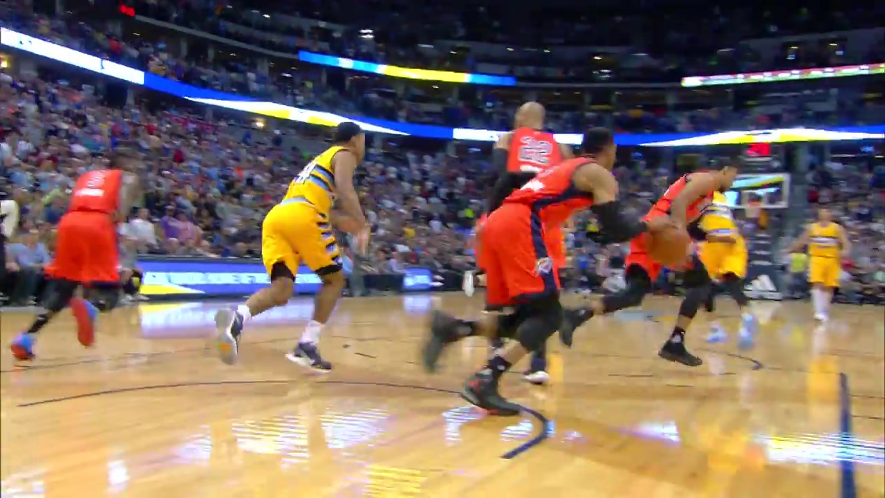 Russell Westbrook NBA RECORD 42nd Triple Double Game-Winning Three vs Nuggets April 9 2017