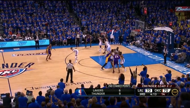 Westbrook gets intentionally fouled but still makes the shot