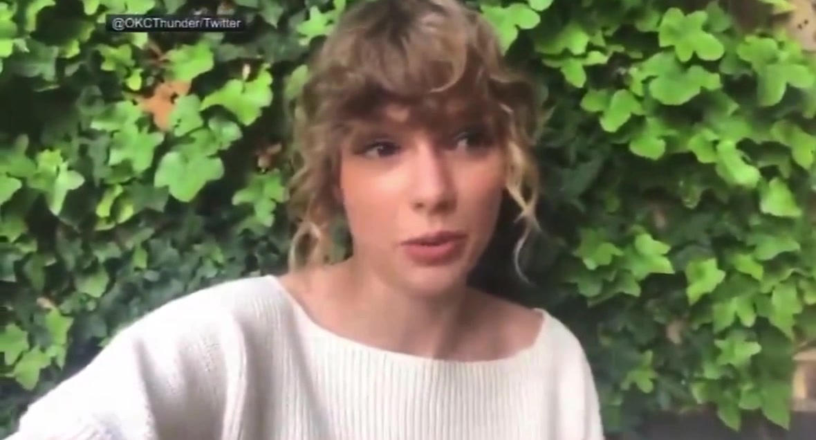 Taylor Swift congratulates Russell Westbrook for winning the NBA Most Valuable Player 2017