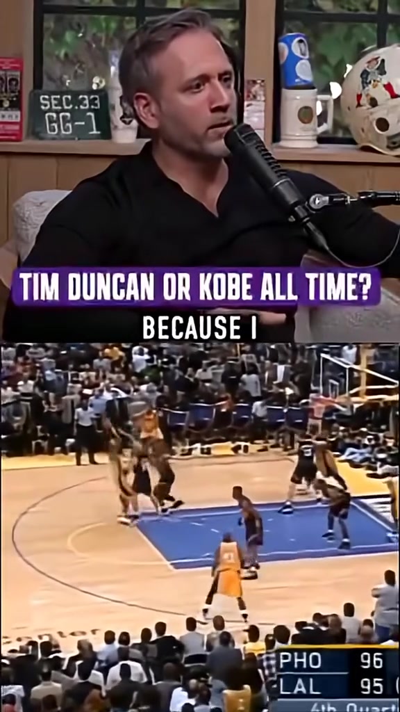 Max Kellerman You think it's slander to put Kobe ahead of Duncan Bill Simmons I just think he's the most underappreciated superstar of all time Max Kobe and Duncan are neck and neck That's not slander Simmons I have Kobe 10th or 11th Duncan is 7th and I don't think it's debatable
