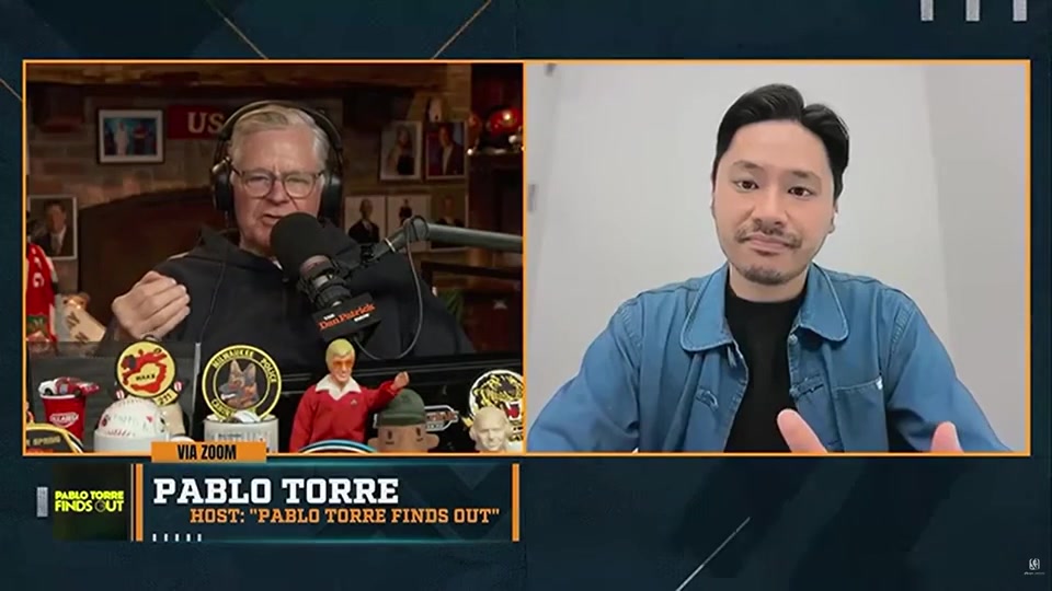 Dan Patrick Have you received an apology from ESPN Pablo Torre I don't expect an apology I'm a big boy They got fed a story by the people who are lying this whole time and I got implicated as a result of it