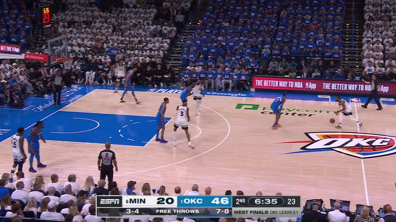 Shai Gilgeous-Alexander with the steal and Cason Wallace with the fastbreak layup and OKC are up 28 points in the 2nd quarter so far